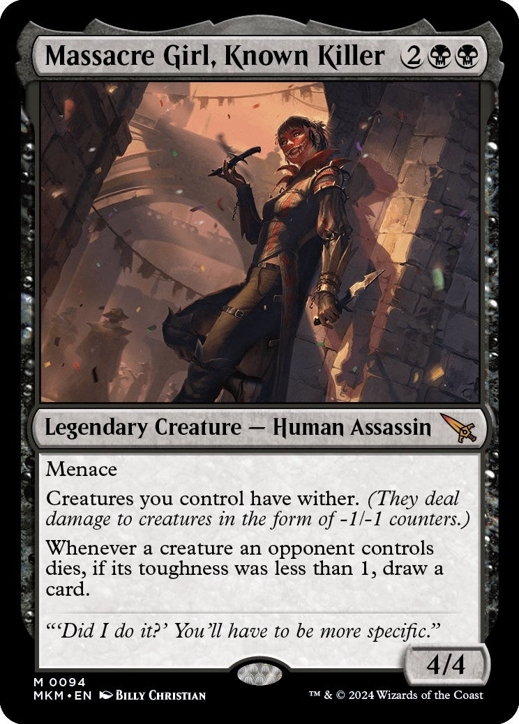 Image for Massacre Girl, Known Killer (94) (Murders at Karlov Manor) - Magic: The Gathering