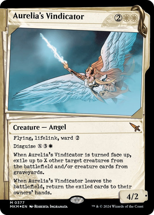 Image for Aurelia's Vindicator (Showcase) (Invisible Ink) (377) (Murders at Karlov Manor) - Magic: The Gathering