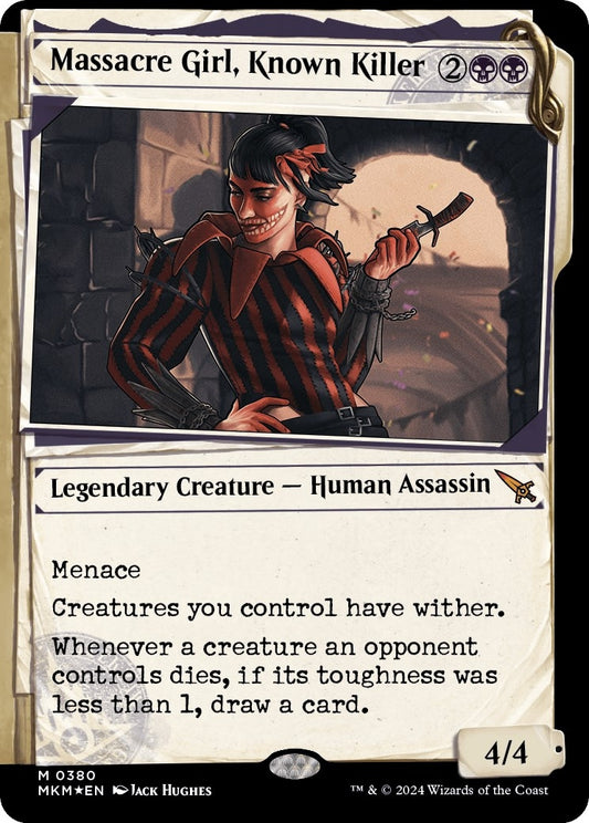 Image for Massacre Girl, Known Killer (Showcase) (Invisible Ink) (380) (Murders at Karlov Manor) - Magic: The Gathering