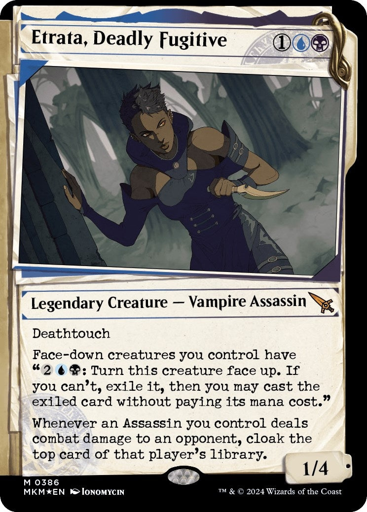 Image for Etrata, Deadly Fugitive (Showcase) (Invisible Ink) (386) (Murders at Karlov Manor) - Magic: The Gathering