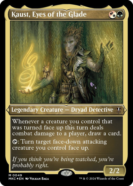 Image for Kaust, Eyes of the Glade (Display Commander) - Thick Stock (49) (Commander: Murders at Karlov Manor) - Magic: The Gathering