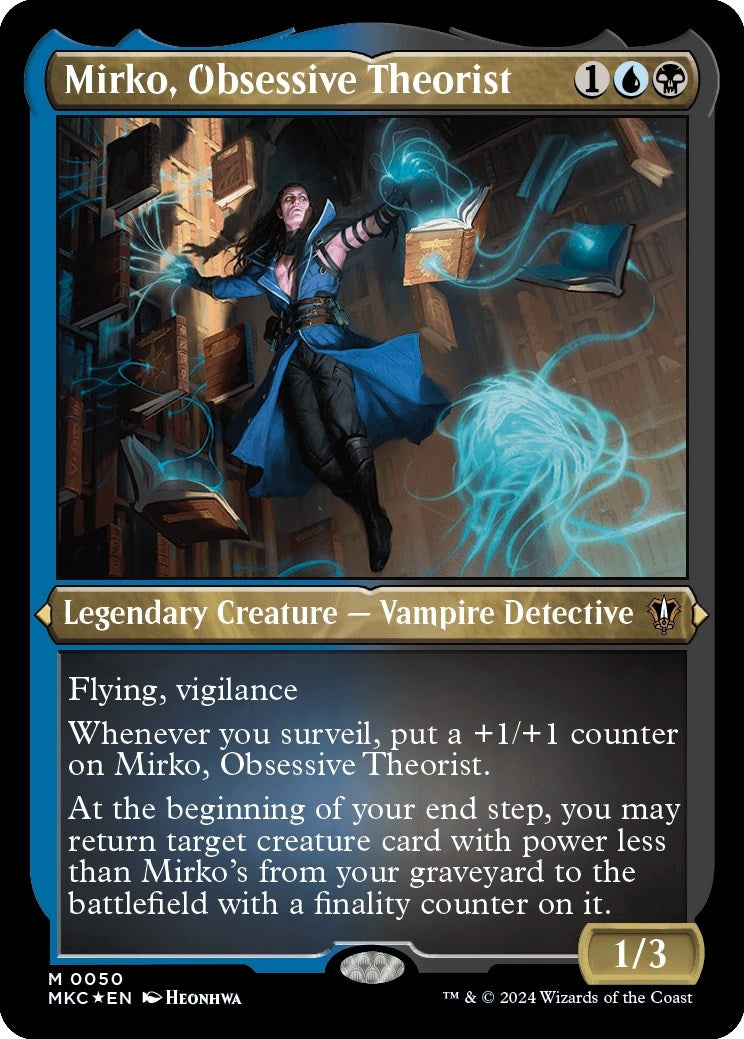 Image for Mirko, Obsessive Theorist (Display Commander) - Thick Stock (50) (Commander: Murders at Karlov Manor) - Magic: The Gathering