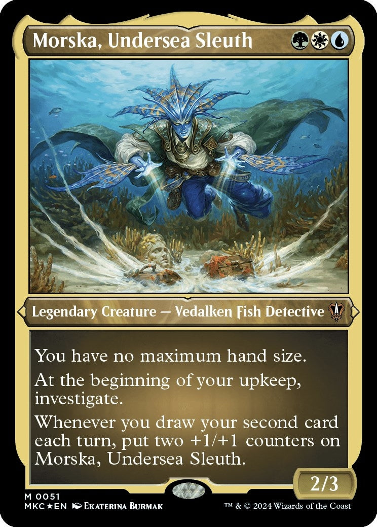 Image for Morska, Undersea Sleuth (Display Commander) - Thick Stock (51) (Commander: Murders at Karlov Manor) - Magic: The Gathering