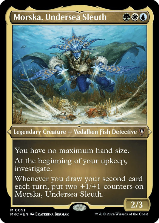 Image for Morska, Undersea Sleuth (Display Commander) - Thick Stock (51) (Commander: Murders at Karlov Manor) - Magic: The Gathering