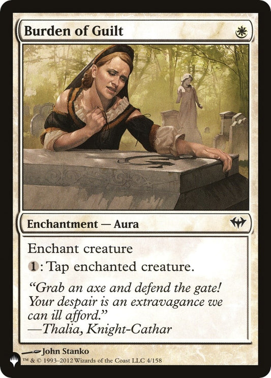 Image for Burden of Guilt (4/158) (The List Reprints) - Magic: The Gathering