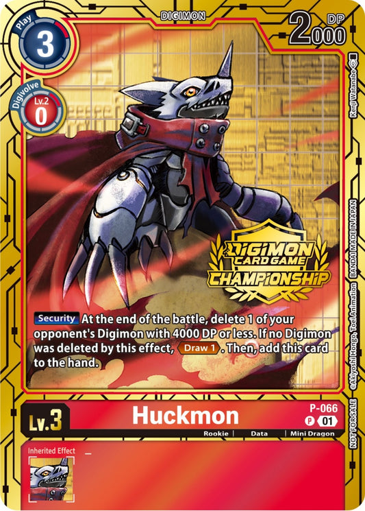 Image for Huckmon - P-066 (Championship 2023 Gold Card Set) (P-066 P) (Digimon Promotion Cards) - Digimon Card Game