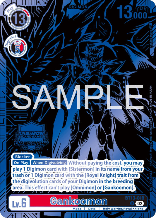Image for Gankoomon - BT13-019 (2023 Championship Finals Top 16) (BT13-019 R) (Versus Royal Knights) - Digimon Card Game