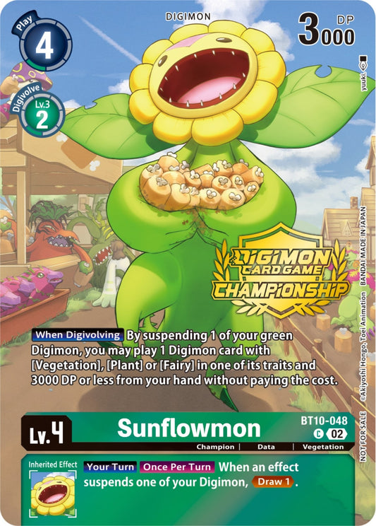 Image for Sunflowmon (Championship 2023 Tamers Pack) (BT10-048 C) (Xros Encounter) - Digimon Card Game