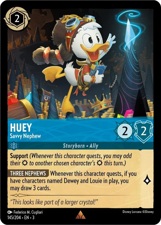 Image for Huey - Savvy Nephew (145/204) (Into the Inklands) - Disney Lorcana