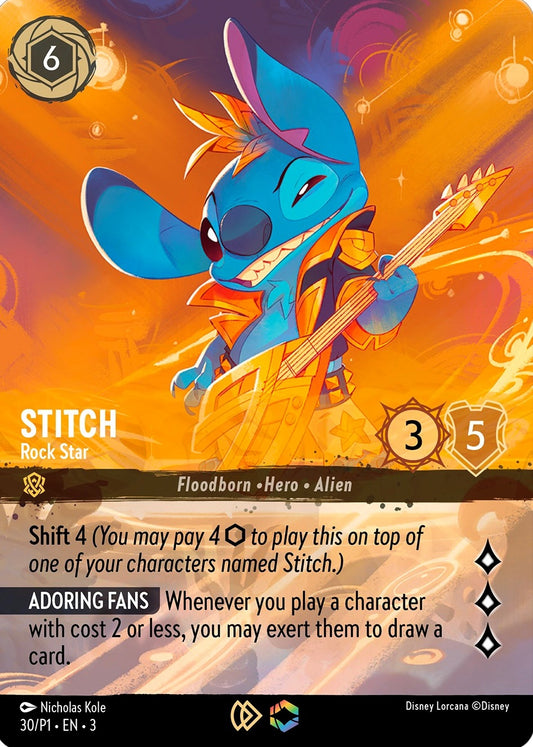Image for Stitch - Rock Star (Store Championship) (30) (Disney Lorcana Promo Cards) - Disney Lorcana