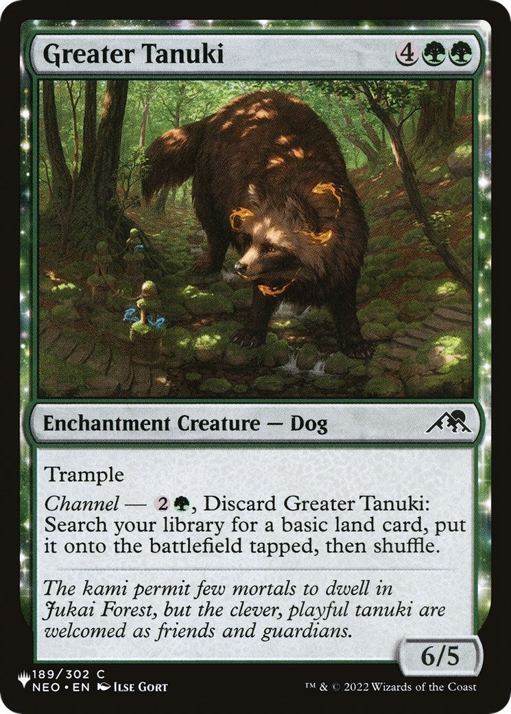 Image for Greater Tanuki (189/302) (The List Reprints) - Magic: The Gathering