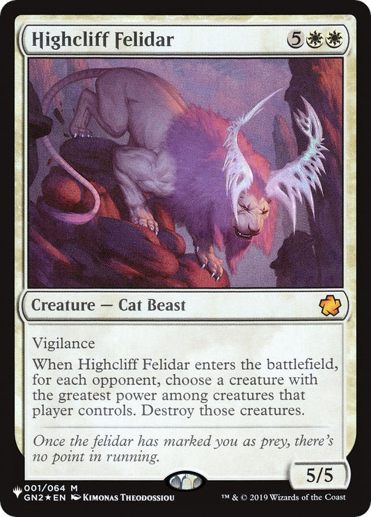 Image for Highcliff Felidar (001/064) (The List Reprints) - Magic: The Gathering