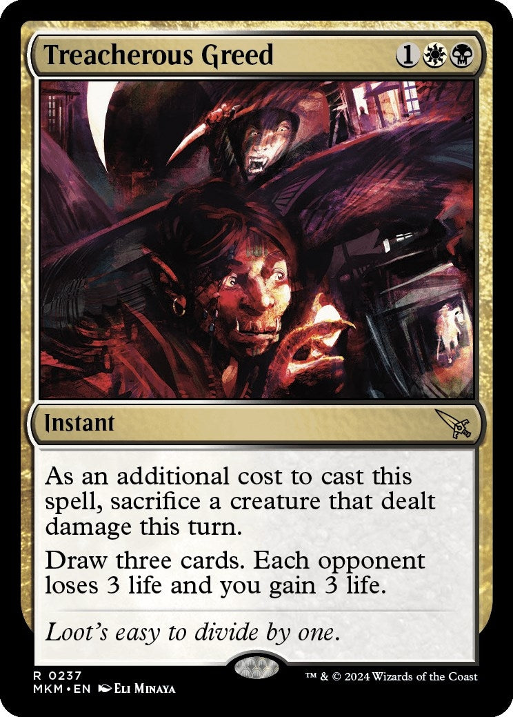 Image for Treacherous Greed (237) (Murders at Karlov Manor) - Magic: The Gathering