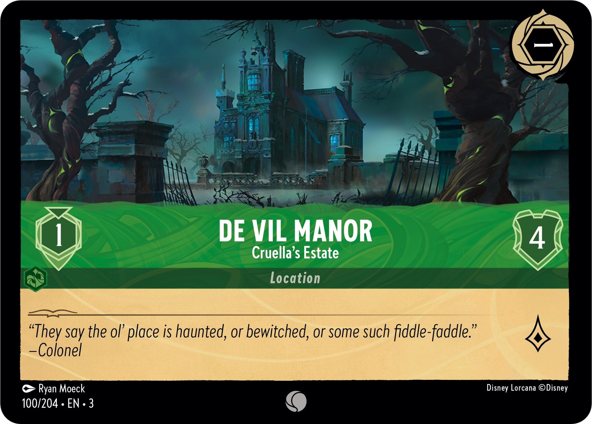 Image for De Vil Manor - Cruella's Estate (100/204) (Into the Inklands) - Disney Lorcana