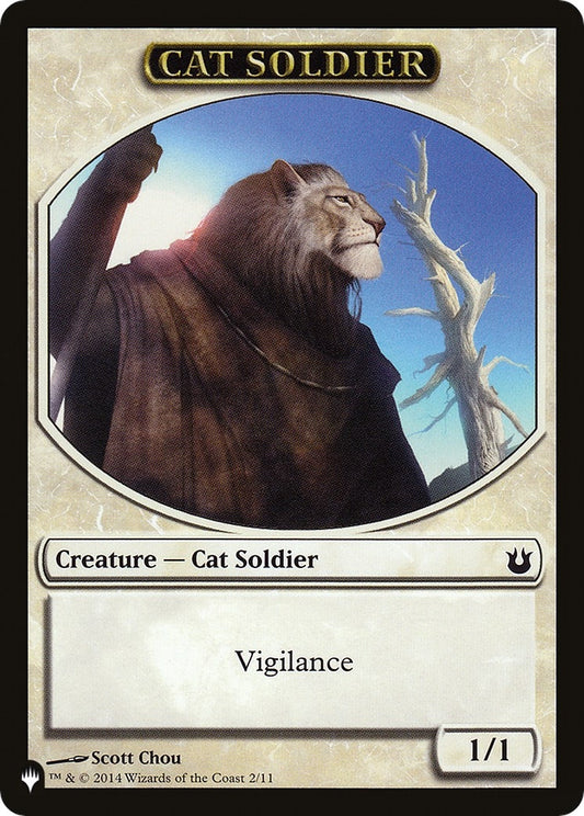Image for Cat Soldier // Warrior Double-Sided Token (2 // 17) (The List Reprints) - Magic: The Gathering