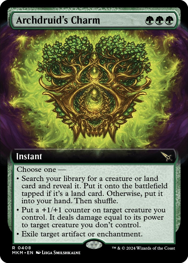 Image for Archdruid's Charm (Extended Art) (408) (Murders at Karlov Manor) - Magic: The Gathering