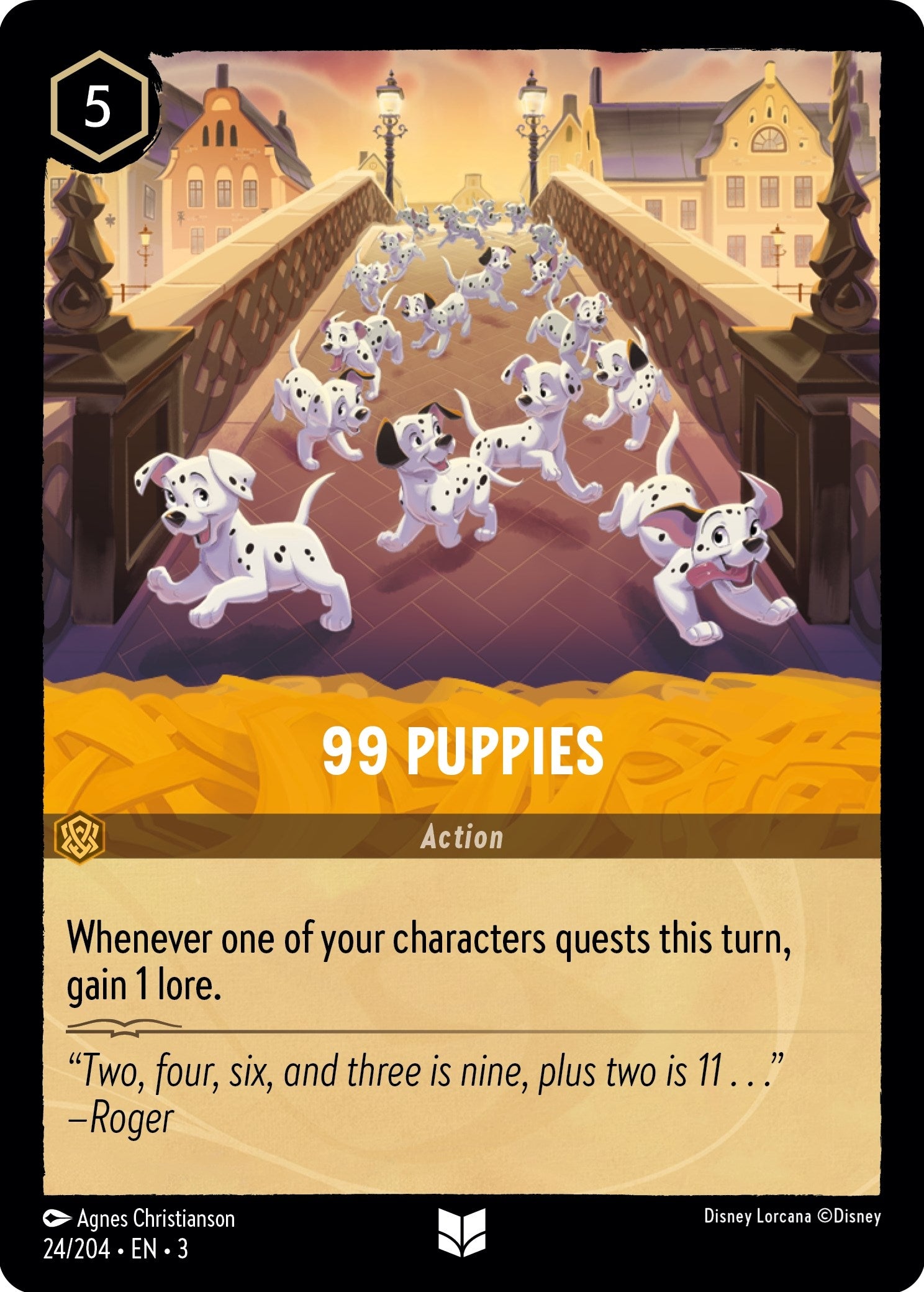 Image for 99 Puppies (24/204) (Into the Inklands) - Disney Lorcana