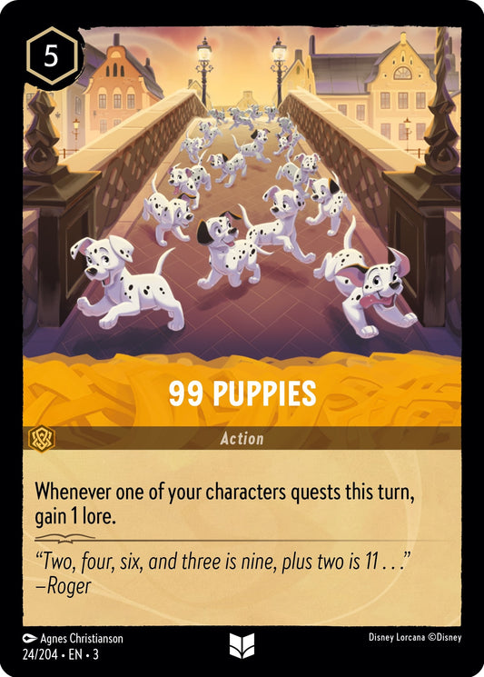Image for 99 Puppies (24/204) (Into the Inklands) - Disney Lorcana
