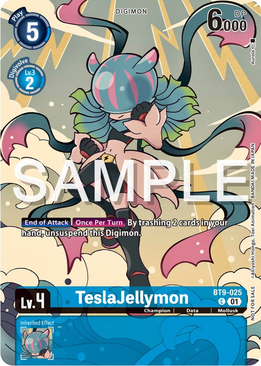 Image for TeslaJellymon (Digimon Illustration Competition Pack 2023) (BT9-025 C) (X Record) - Digimon Card Game