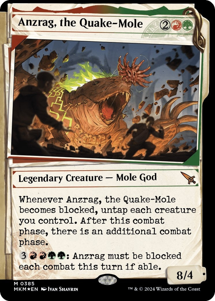 Image for Anzrag, the Quake-Mole (Showcase) (Invisible Ink) (385) (Murders at Karlov Manor) - Magic: The Gathering