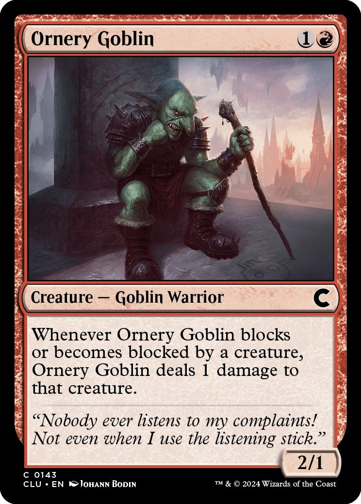 Image for Ornery Goblin (143) (Ravnica: Clue Edition) - Magic: The Gathering