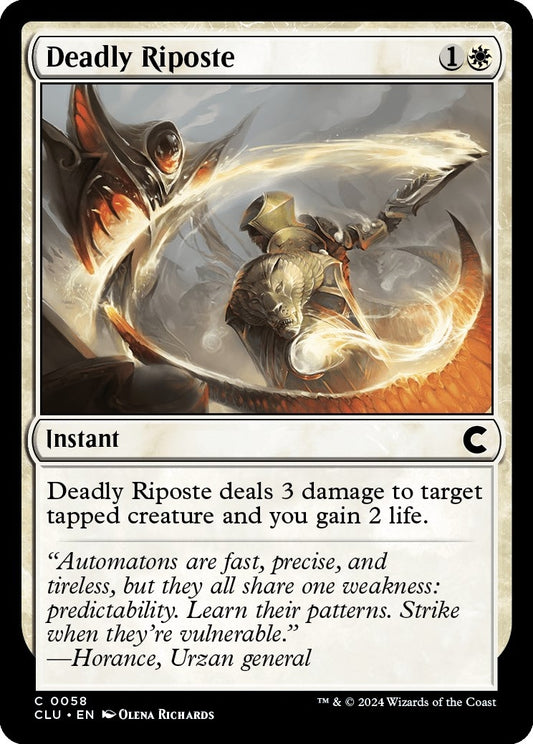 Image for Deadly Riposte (58) (Ravnica: Clue Edition) - Magic: The Gathering