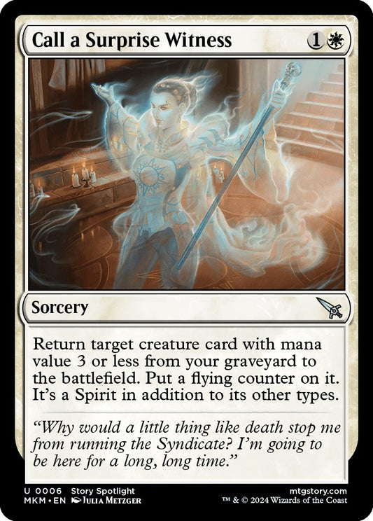 Image for Call a Surprise Witness (6) (Murders at Karlov Manor) - Magic: The Gathering