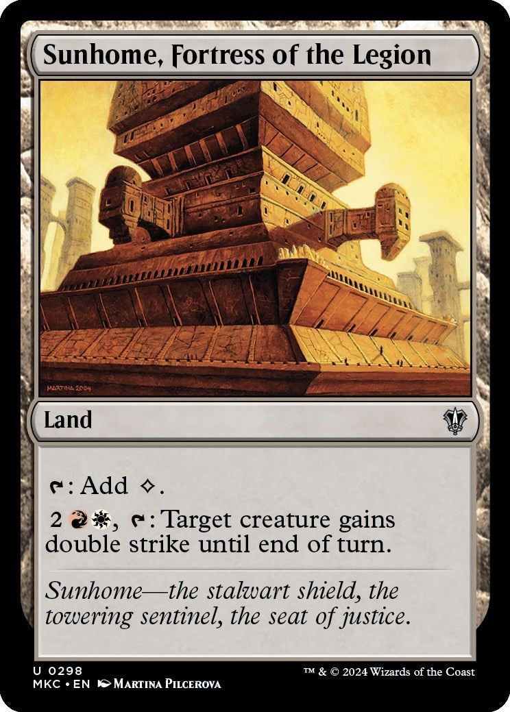 Image for Sunhome, Fortress of the Legion (298) (Commander: Murders at Karlov Manor) - Magic: The Gathering