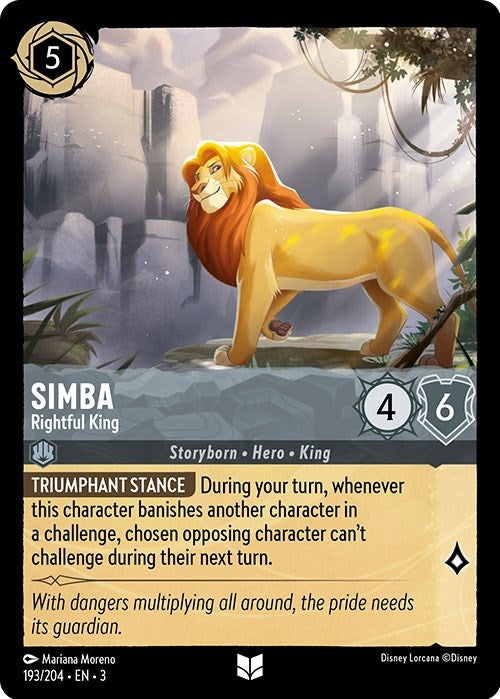 Image for Simba - Rightful King (193/204) (Into the Inklands) - Disney Lorcana