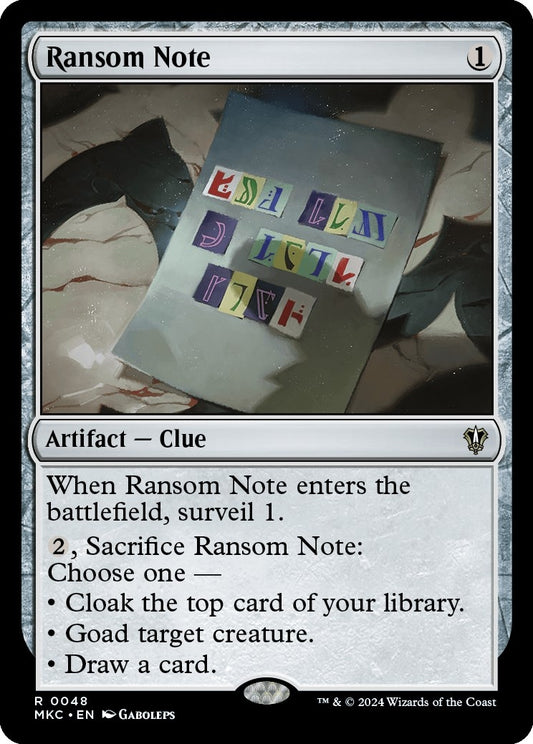 Image for Ransom Note (0048) (48) (Commander: Murders at Karlov Manor) - Magic: The Gathering