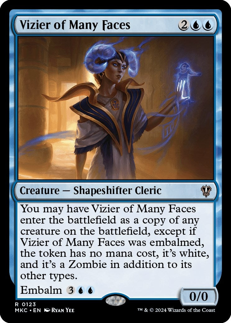 Image for Vizier of Many Faces (123) (Commander: Murders at Karlov Manor) - Magic: The Gathering