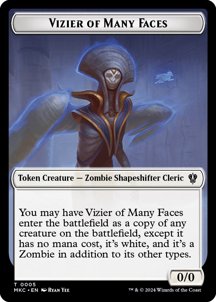 Image for Vizier of Many Faces // Zombie Double-Sided Token (5 // 11) (Commander: Murders at Karlov Manor) - Magic: The Gathering