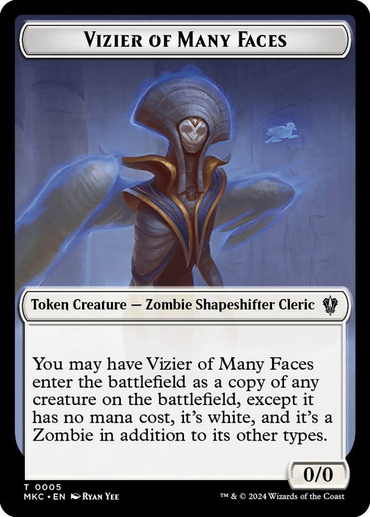 Image for Vizier of Many Faces // Zombie Double-Sided Token (5 // 11) (Commander: Murders at Karlov Manor) - Magic: The Gathering
