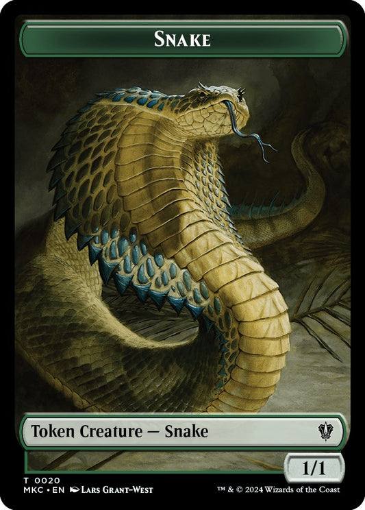 Image for Snake // Morph Double-Sided Token (20 // 30) (Commander: Murders at Karlov Manor) - Magic: The Gathering
