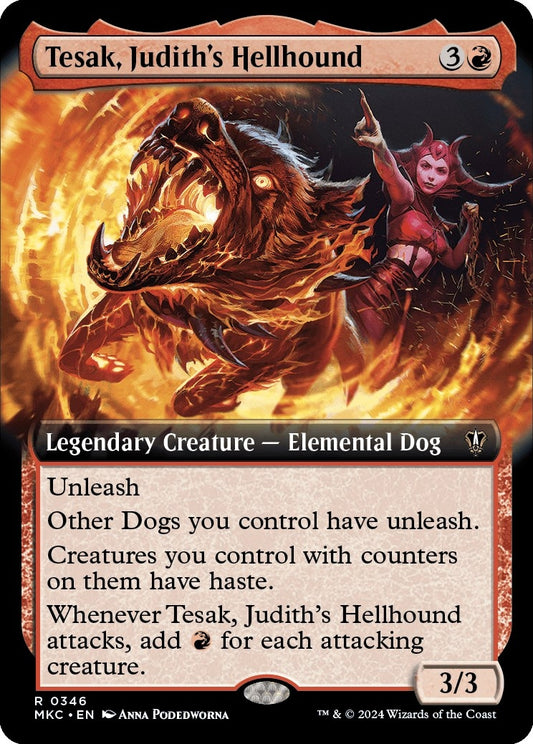Image for Tesak, Judith's Hellhound (Extended Art) (346) (Commander: Murders at Karlov Manor) - Magic: The Gathering