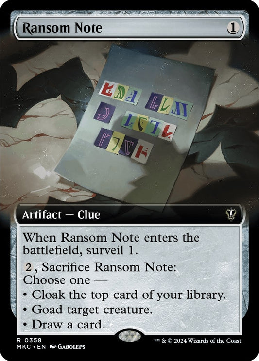 Image for Ransom Note (0358) (Extended Art) (358) (Commander: Murders at Karlov Manor) - Magic: The Gathering