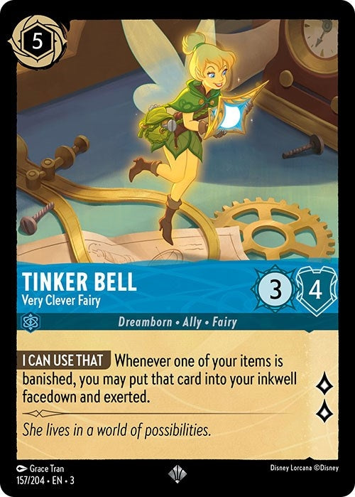 Image for Tinker Bell - Very Clever Fairy (157/204) (Into the Inklands) - Disney Lorcana