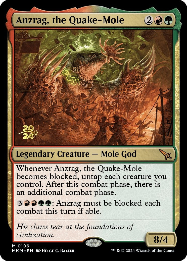 Image for Anzrag, the Quake-Mole (186) (Prerelease Cards) - Magic: The Gathering