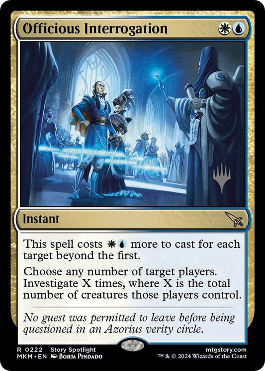 Image for Officious Interrogation (222) (Promo Pack: Murders at Karlov Manor) - Magic: The Gathering
