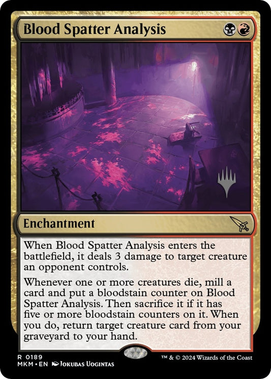 Image for Blood Spatter Analysis (189) (Promo Pack: Murders at Karlov Manor) - Magic: The Gathering