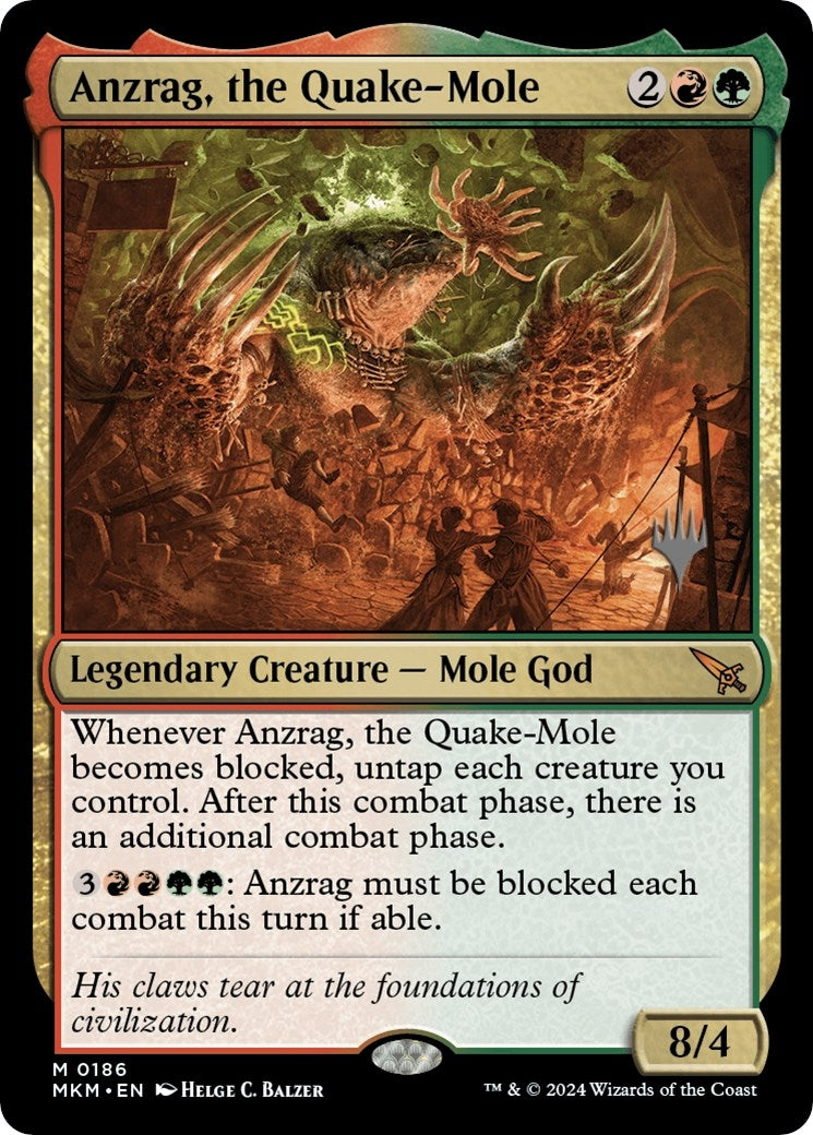 Image for Anzrag, the Quake-Mole (186) (Promo Pack: Murders at Karlov Manor) - Magic: The Gathering