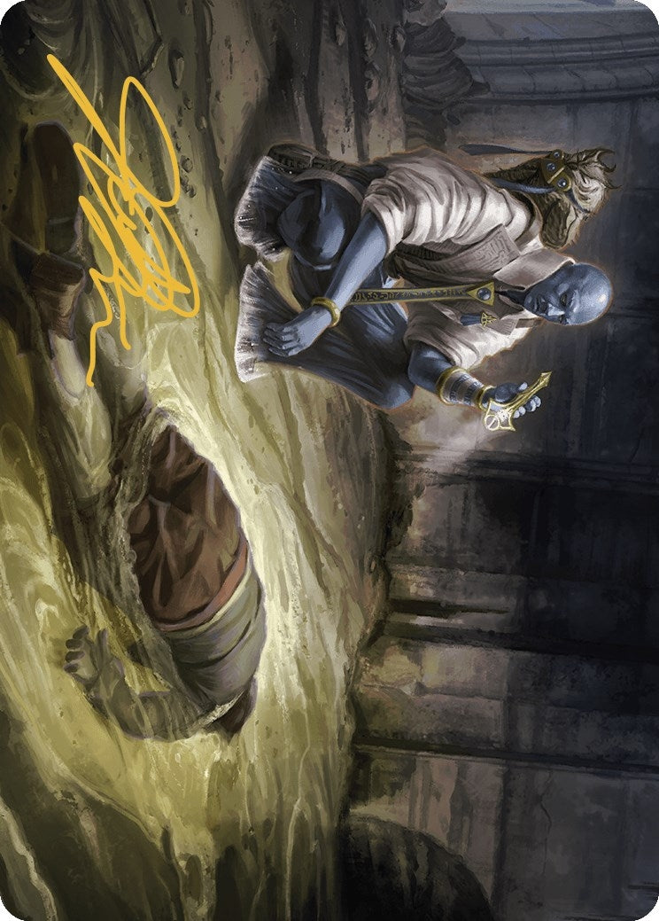 Image for Drag the Canal Art Card (Gold-Stamped Signature) (19) (Art Series: Murders at Karlov Manor) - Magic: The Gathering
