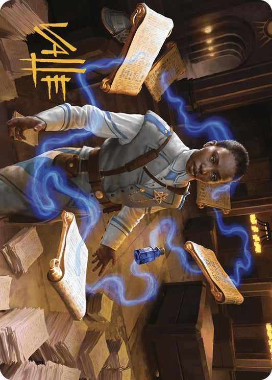Image for Case File Auditor Art Card (Gold-Stamped Signature) (3) (Art Series: Murders at Karlov Manor) - Magic: The Gathering