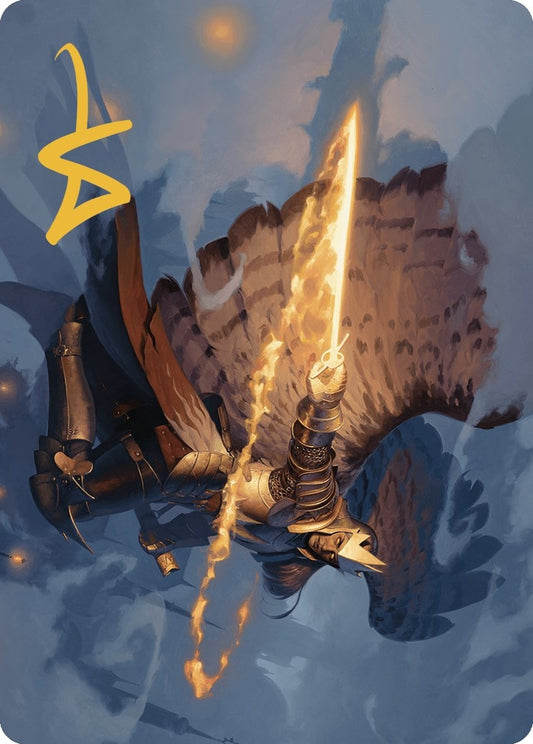 Image for Aurelia's Vindicator Art Card (Gold-Stamped Signature) (1) (Art Series: Murders at Karlov Manor) - Magic: The Gathering