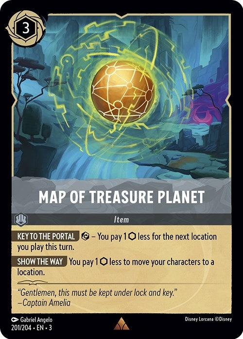 Image for Map of Treasure Planet (201/204) (Into the Inklands) - Disney Lorcana