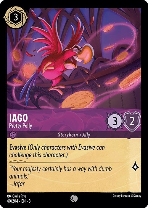 Image for Iago - Pretty Polly (40/204) (Into the Inklands) - Disney Lorcana