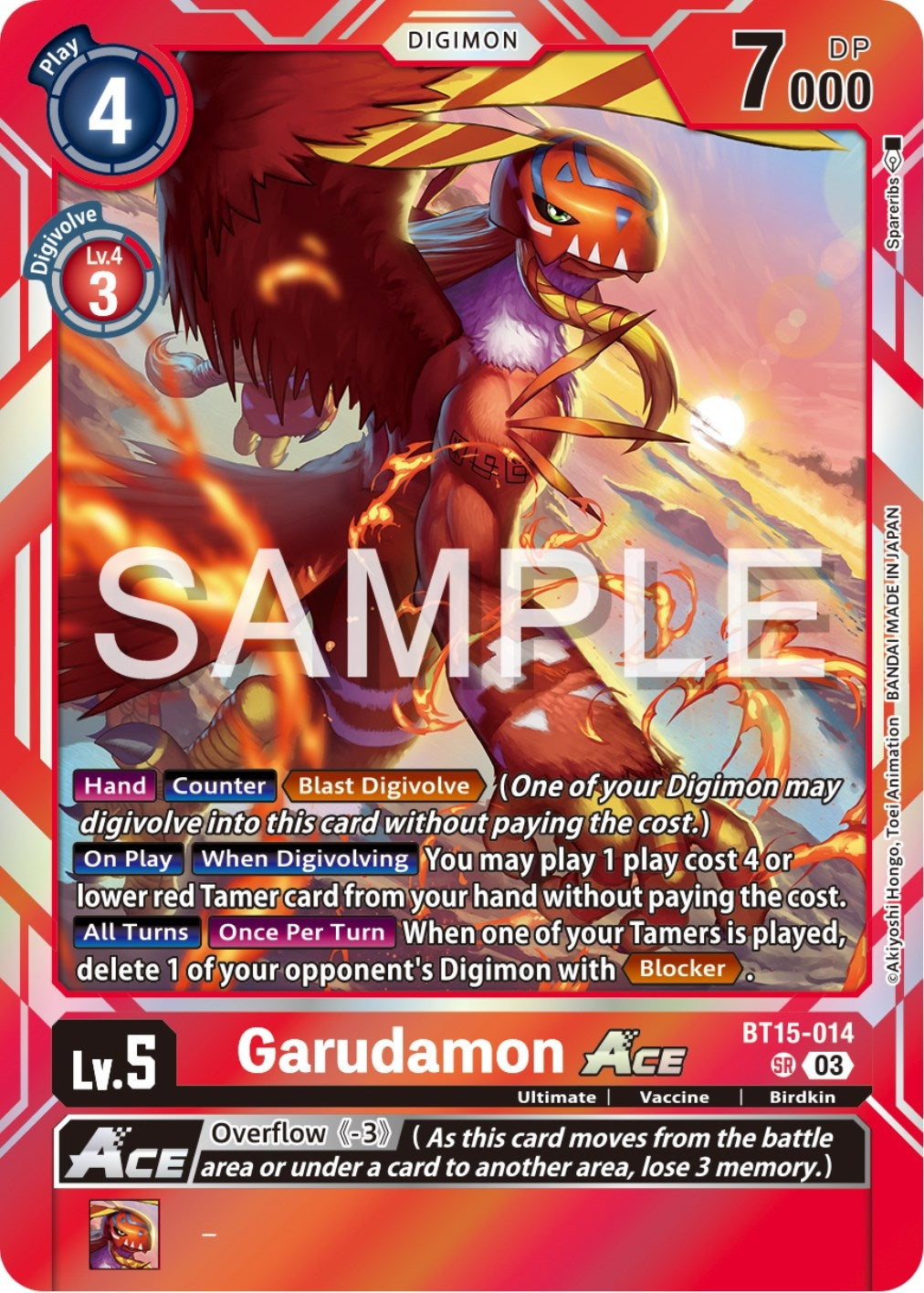 Image for Garudamon ACE (BT15-014 SR) (Exceed Apocalypse) - Digimon Card Game
