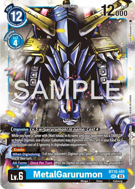 Image for MetalGarurumon (BT15-101 SEC) (Exceed Apocalypse) - Digimon Card Game