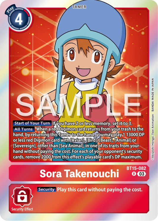Image for Sora Takenouchi (BT15-082 R) (Exceed Apocalypse) - Digimon Card Game