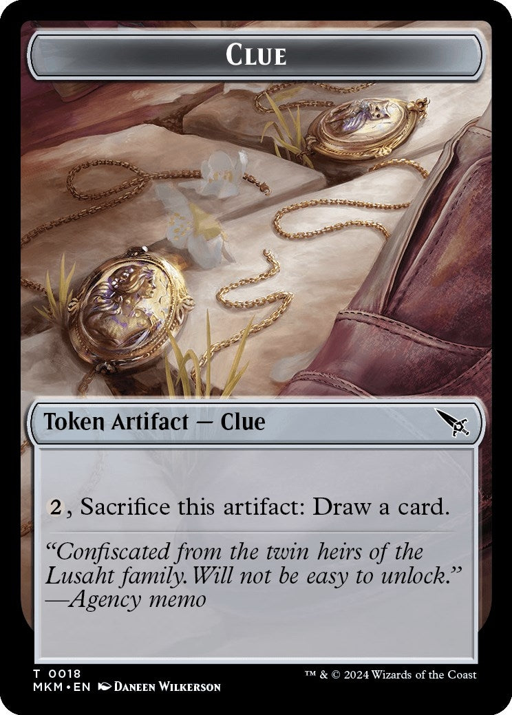 Image for Clue (0018) // A 0045 Double-Sided Token (18 // 45) (Murders at Karlov Manor) - Magic: The Gathering